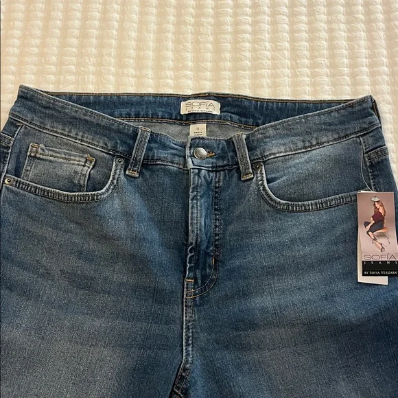 Women’s NWT Sophia Vergar straight, looser fit cuffed Jeans Size 12 - Picture 2 of 8